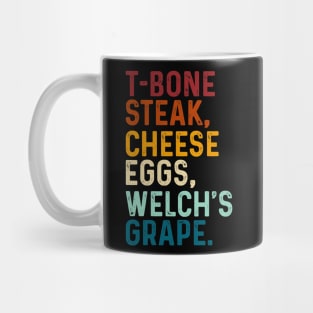 Retro T-Bone Steak, Cheese Eggs, Welch's Grape Mug